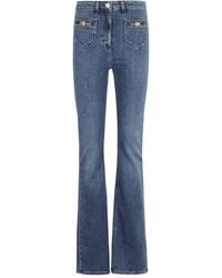 Elisabetta Franchi - Classic Flared Jeans With Fitted Waist - Lyst