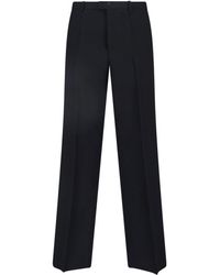 Jil Sander - Tailored Virgin Wool Trousers With Zip And Button Closure - Lyst