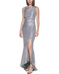 Calvin Klein - Metallic Long Evening Dress - Lyst