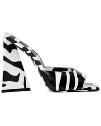 The Attico - Devon Zebra Print 115Mm Mules - Lyst