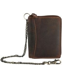 CTM - Hunter Leather Zip-Around Bifold Chain Wallet - Lyst