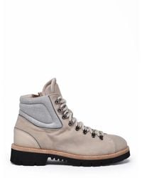 Eleventy - Side Zipper Suede Hiking Boots - Lyst