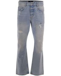 Represent - Coastal Painted Wide-Leg Jeans - Lyst