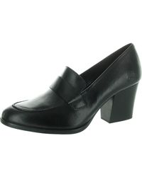 Born - Ellison Cushioned Footbed Leather Loafer Heels - Lyst
