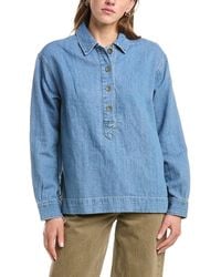 Faherty - Denim Oceanview Linen-Blend Top - Lyst