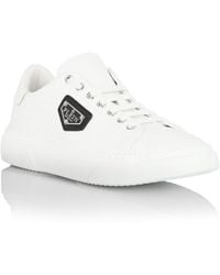 Philipp Plein - Leather Lo-Top Sneakers Iconic Plein - Lyst