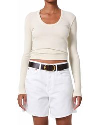 Citizens of Humanity - Mara U-Neck Long Sleeve Tee - Lyst