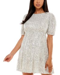 Speechless - Juniors Sequined Tiered Cocktail And Party Dress - Lyst