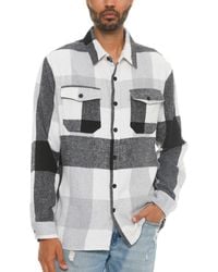 TRUEDAMES - Checkered Soft Flannel Shacket - Lyst