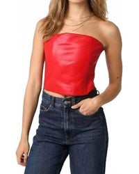 Olivaceous - Strapless Corset Top - Lyst