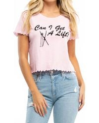 Wildfox - 'Can I Get A Lift' Sydney Cropped Tee - Lyst
