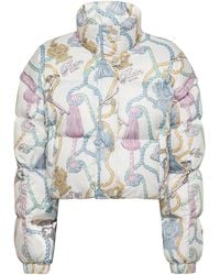 Philipp Plein - Nylon Cropped Down Puffer Jacket Tassels - Lyst