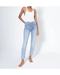 RE/DONE - Comfort Stretch High Rise Ankle Crop Jean - Lyst