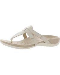 Vionic - Karley Leather Thong Slide Sandals - Lyst