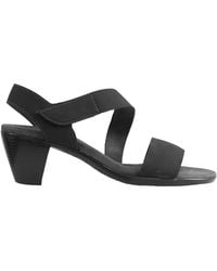 Munro - Lucia Nubuck Leather High Heel Ankle Strap Sandal - Lyst