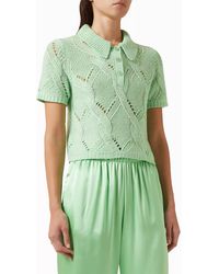 SABLYN - Cadence Shrunken Cable Cashmere Polo Top - Lyst