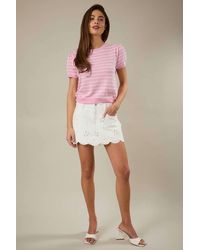 Be Cool - Half Sleeve Crew Neck Puff Sweater Top - Lyst