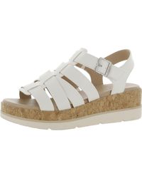Dr. Scholls - Only You Faux Leather Cork Wedge Sandals - Lyst