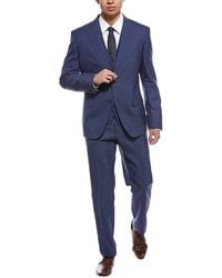BOSS - 2Pc Wool Suit With Flat Front Pant - Lyst
