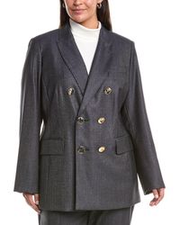 Marina Rinaldi - Plus Talpa Wool & Silk-Blend Blazer - Lyst