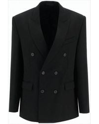 Wardrobe NYC - Tailored Double-Breasted Suit Jacket With Structured Silhouette - Lyst