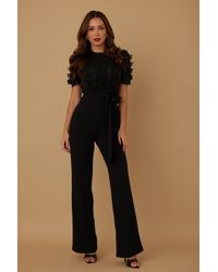 TRUEDAMES - Multi Butterfly Sheer Pattern Jumpsuit - Lyst