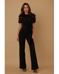 TRUEDAMES - Multi Butterfly Sheer Pattern Jumpsuit - Lyst