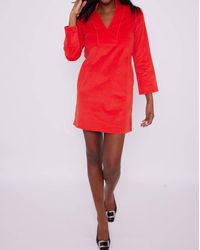 Sail To Sable - Corduroy Long Sleeve Classic Tunic Dress - Lyst