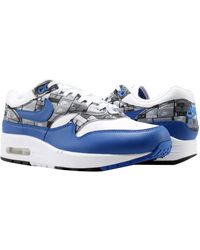 Nike - Air Max 1 Print/Game Royal/ Running Shoes Aq0927-100 - Lyst