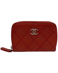 Chanel - Zip Around Wallet Leather Wallet (pre-owned) - Lyst