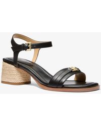 Michael Kors - Mandy Leather Sandal - Lyst