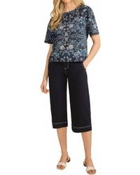 Fdj - Olivia Wide Capri Pants - Lyst