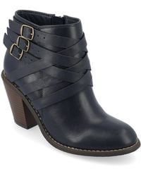Journee Collection - Collection Wide Width Strap Bootie - Lyst