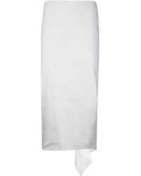 THE LATEST - High-Waisted Stretch Cotton Midi Skirt - Lyst