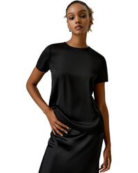 LILYSILK - Basic Silk T Shirt For - Lyst