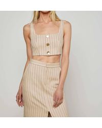 L'Agence - Maylin Pinstriped Bralette Top - Lyst