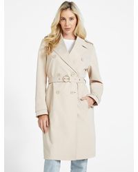 Guess Factory - Ally Double-breasted Trench - Lyst