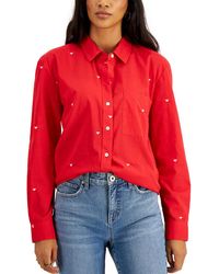 Style & Co. - Collared Long Sleeve Button-down Top - Lyst