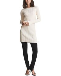 Reiss Penny Rib Split Sleeve Dress | Lyst