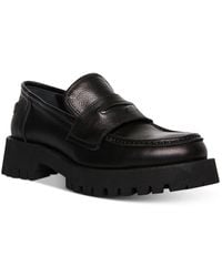 Steve Madden - Lawrence Slip On Leather Loafers - Lyst
