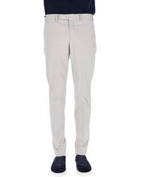 PT Torino - Tailored Cotton Trousers With Délavé Effect And Versatile Design - Lyst
