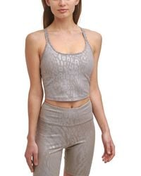 Calvin Klein - Printed Strappy-Back Tank Top - Lyst