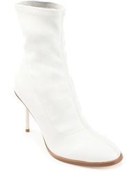 Journee Collection - Gizzel Almond Toe Stiletto High Ankle Booties - Lyst