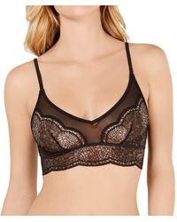 Calvin Klein - Crackled Lace Triangle Bralette - Lyst