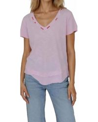 Chrldr - Embroidered Ava Mock Layer Tee - Lyst