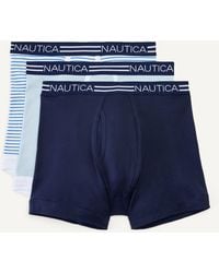 Nautica - Solid Cotton Boxer Briefs, 3-Pack - Lyst