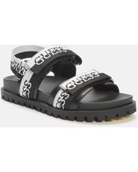 Guess Factory - Saylors Logo Velcro Sandals - Lyst