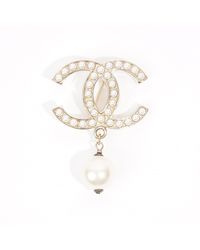 Chanel - Coco Mark A12v Brooch Plated - Lyst