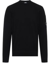 C.P. Company - Cotton Sea Island Crew Neck Lens Knit Pullover - Lyst