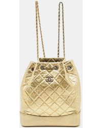 Chanel - Quilted Aged Leather Small Gabrielle Backpack - Lyst